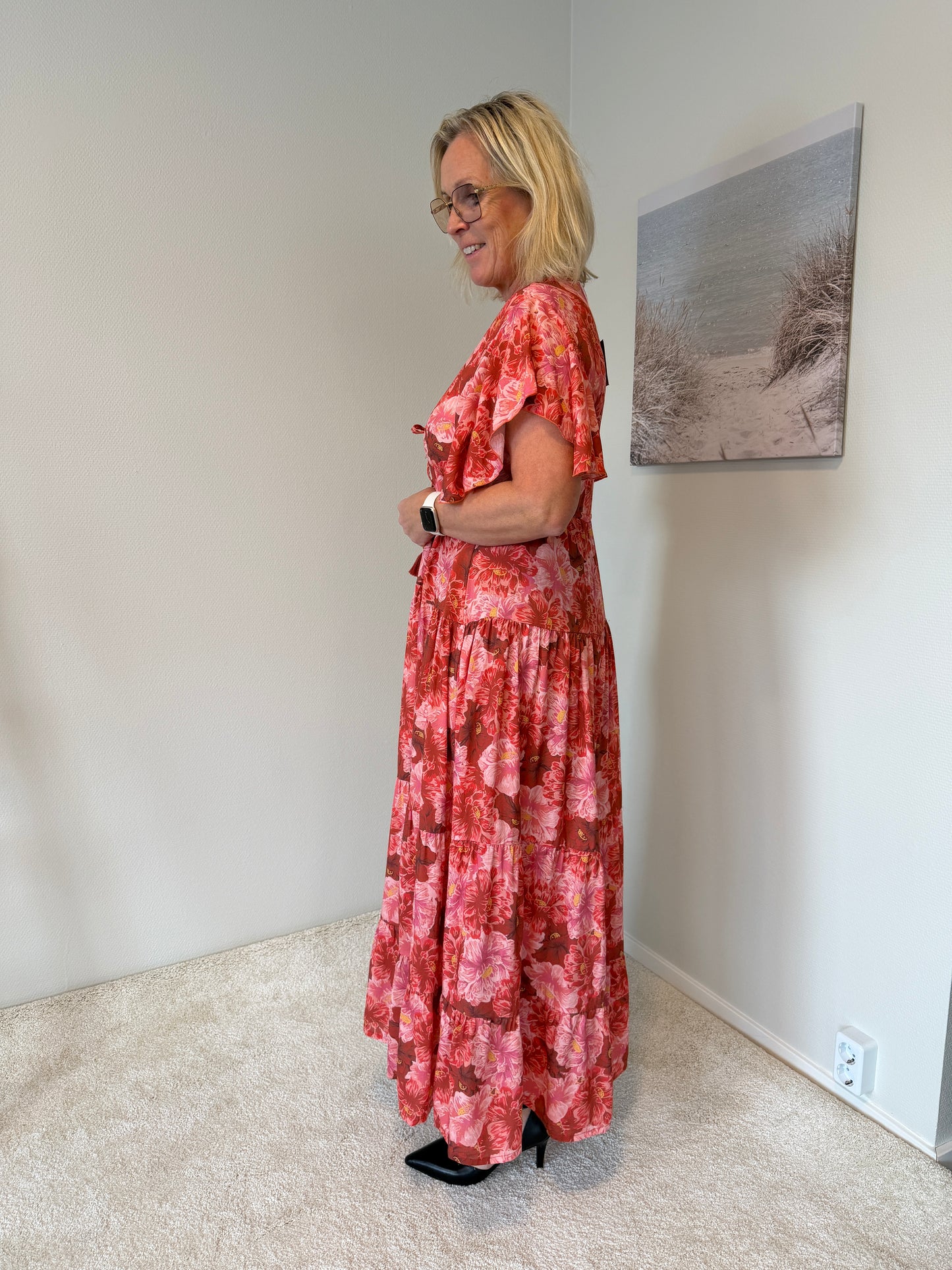Bao Bao Dress (Red/Pink Flower)