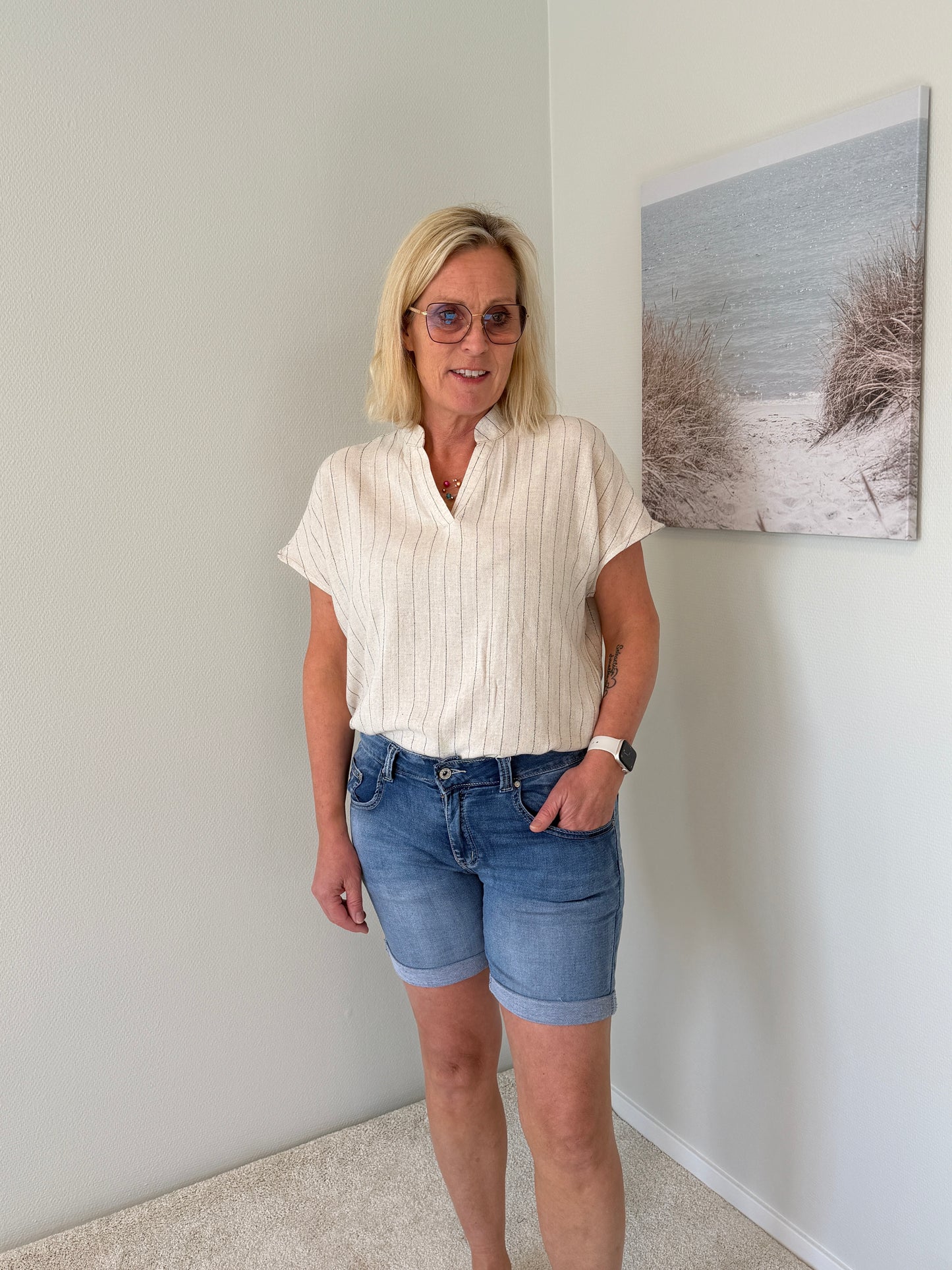 Jeansshorts Med Zipgylf (Jeans)