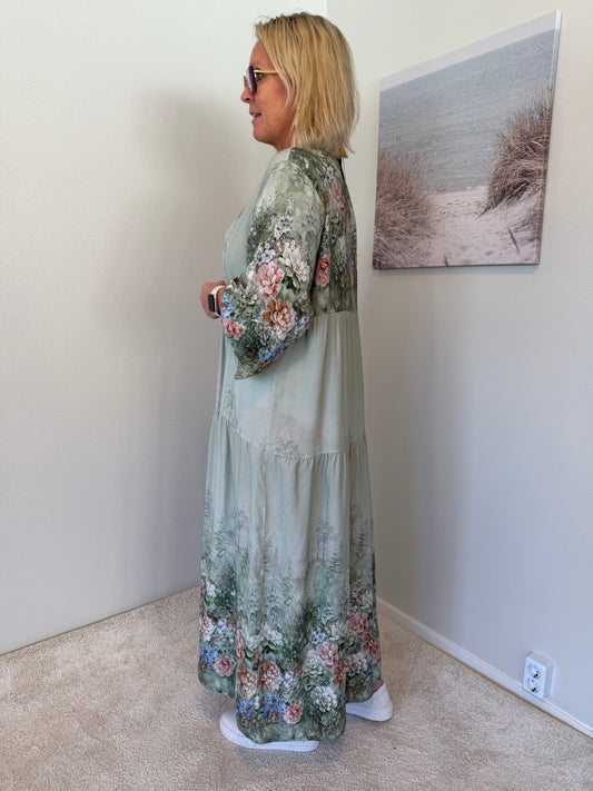 Milano Maxiklänning Flower (Kakhi)