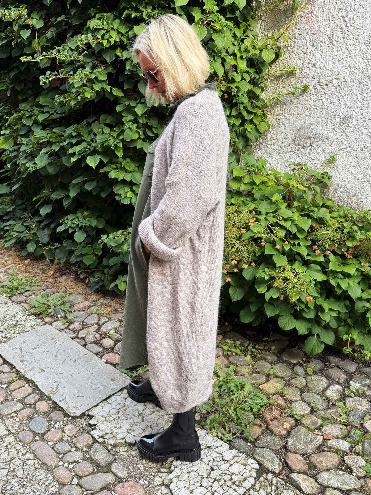 Cardigan Lång (Taupe)