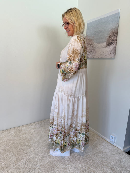 Milano Maxiklänning Flower (Sand)