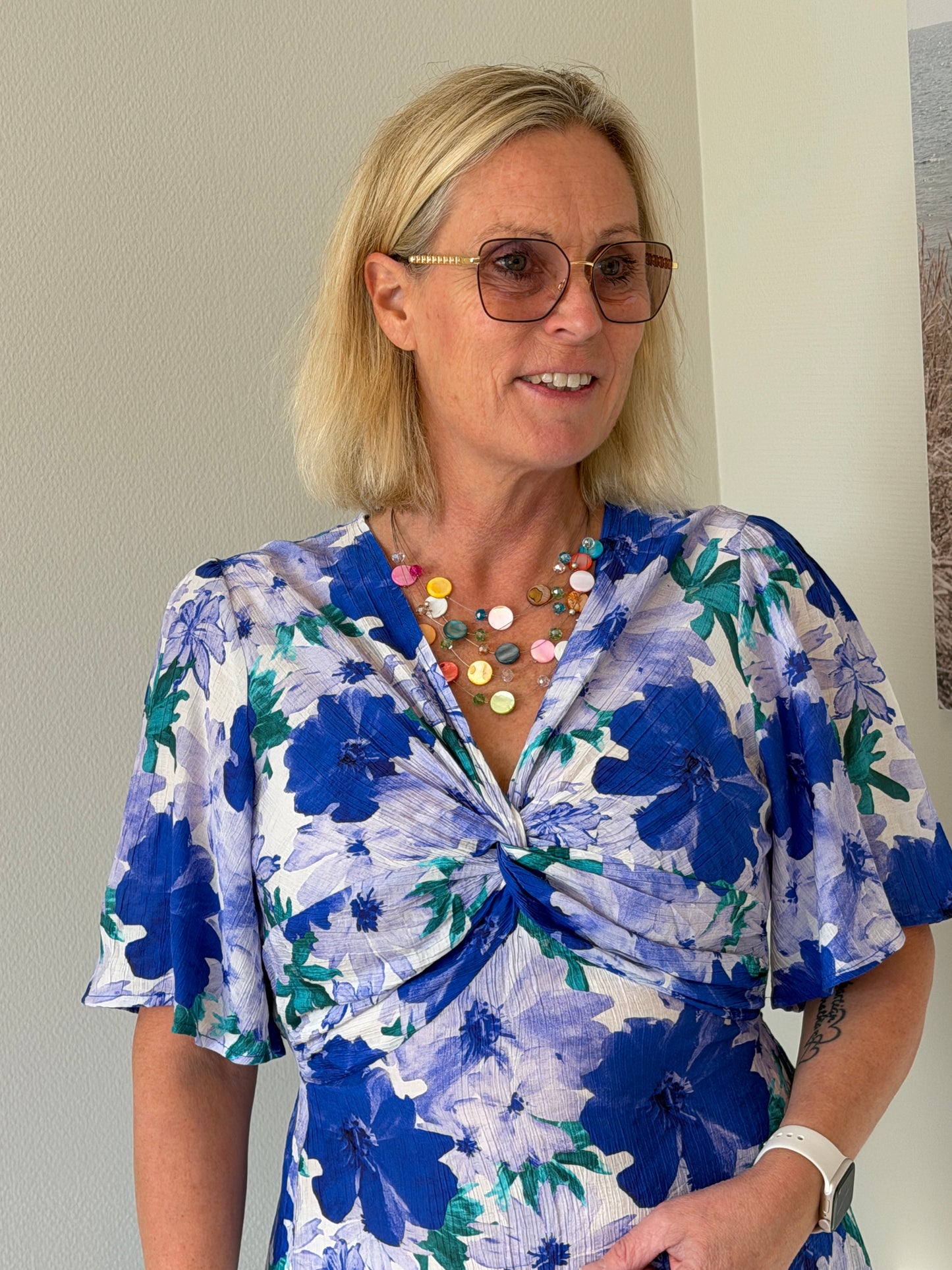 Klänning Kate Blommor (Blå)