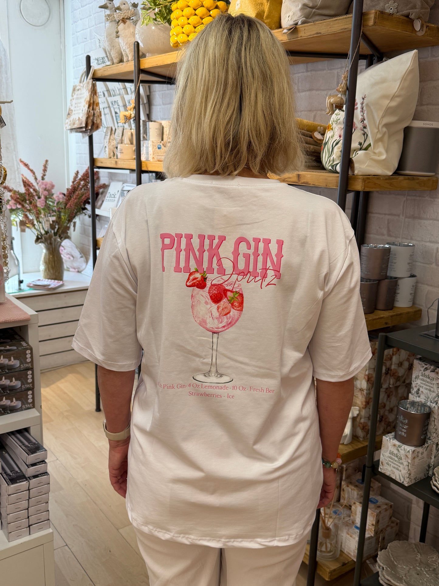 T-Shirt Gin Och Tonik (Vit)