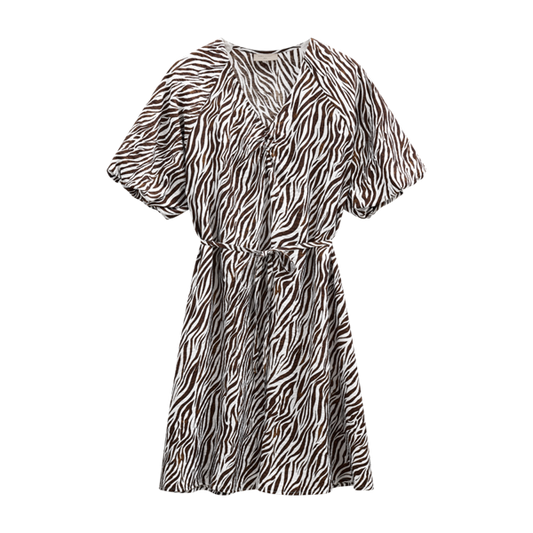Fqmele-Dress (Brilliant White w. Coffee Bean)