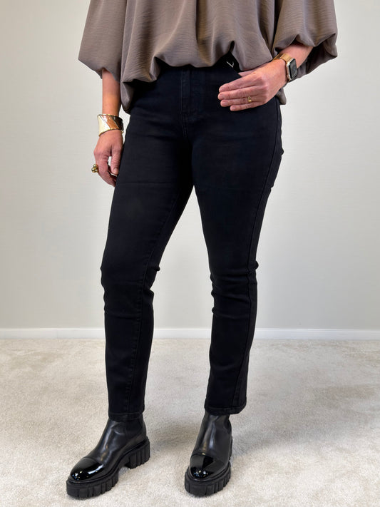 Jeans Straight Leg (Svart)
