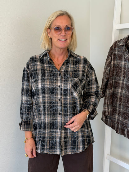 Blus Med Glitter (Black)