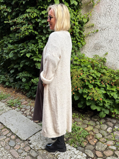 Cardigan Lång (Beige)