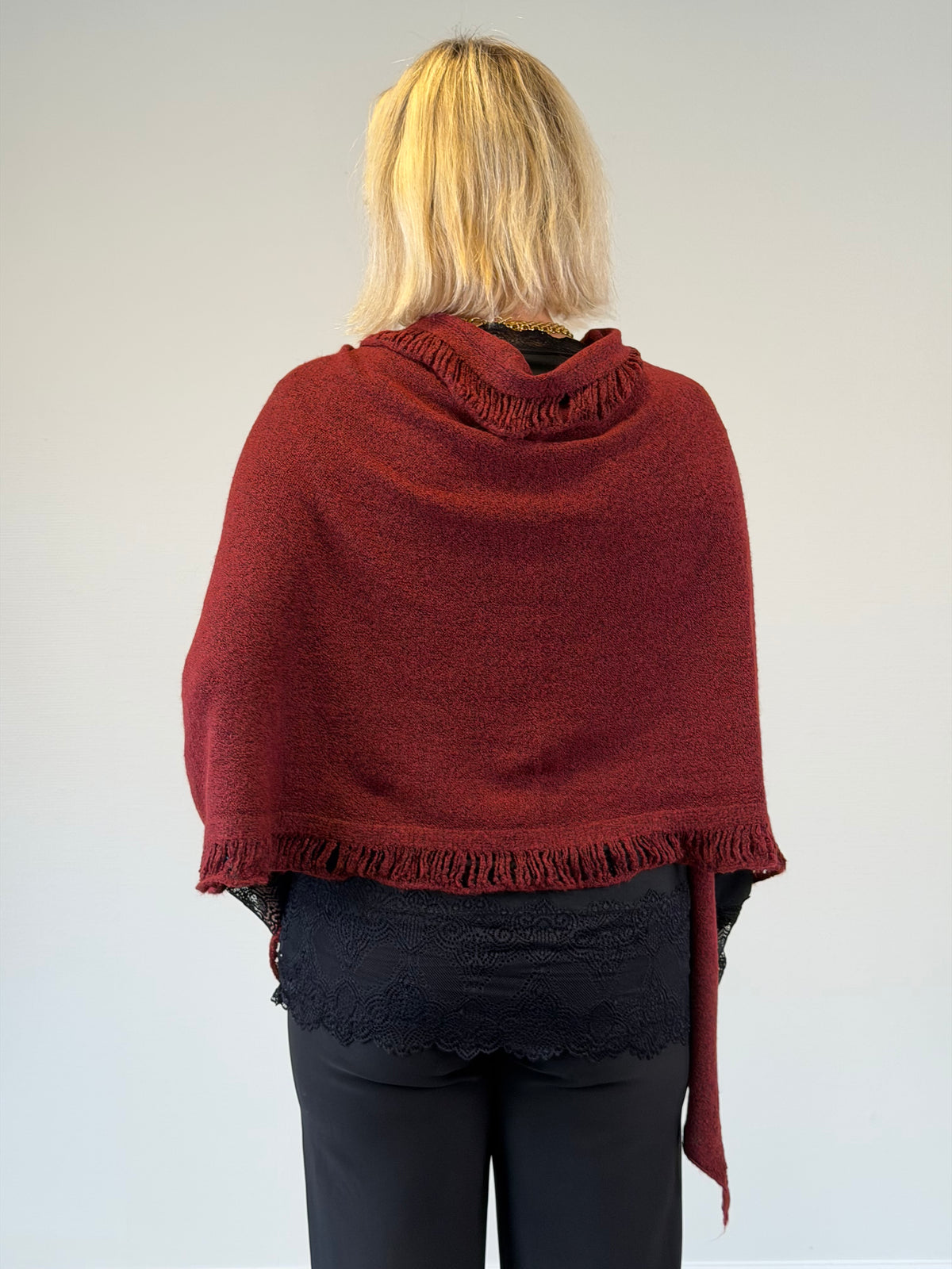 Poncho (Burgundy)
