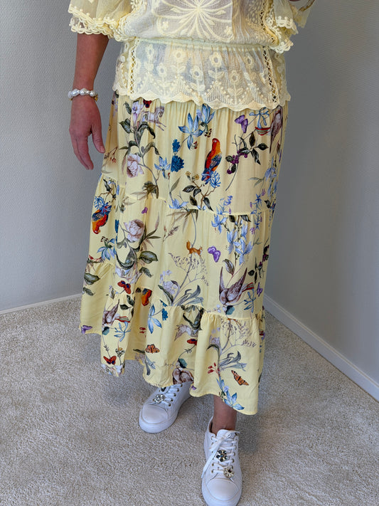 Smock Kjol Gul Mixprint (Gul)
