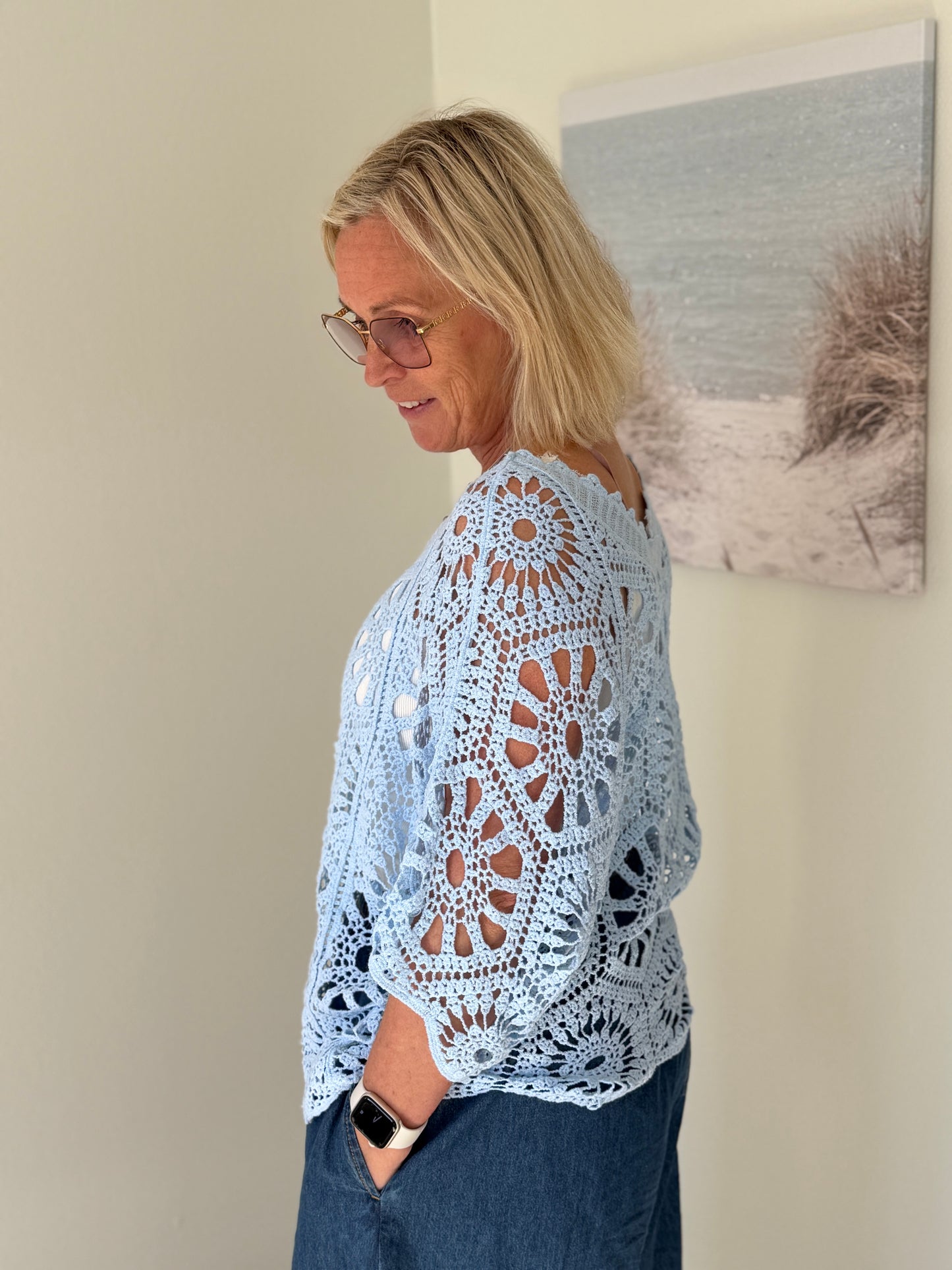 Virkad Topp (Light blue)