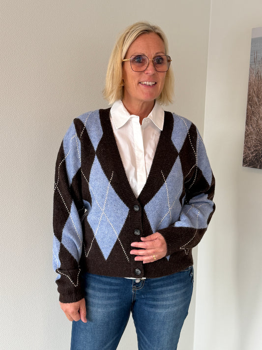 Cuargyle Cardigan (Brown)