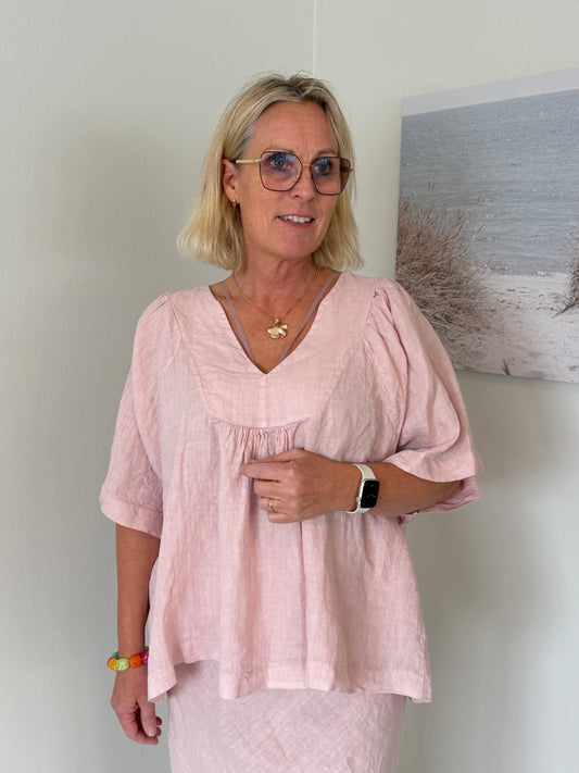 Linnetopp Med V-Ringning (Rosa)