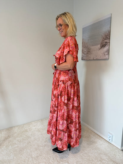 Bao Bao Dress (Red/Pink Flower)