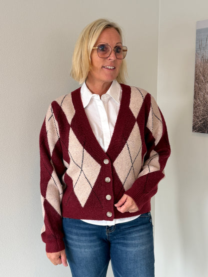 Cuargyle Cardigan (Red)