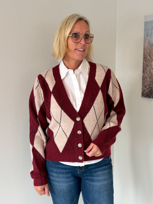 Cuargyle Cardigan (Red)