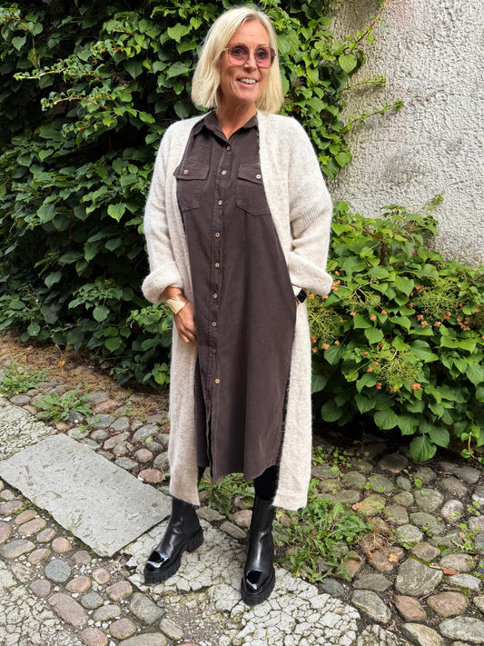 Cardigan Lång (Beige)