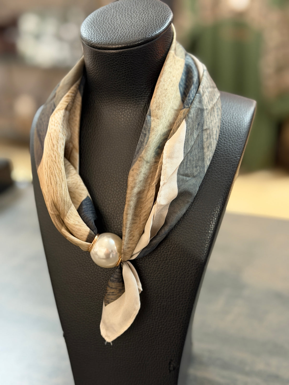 Magnetscarf Militär (Grön/Beige)