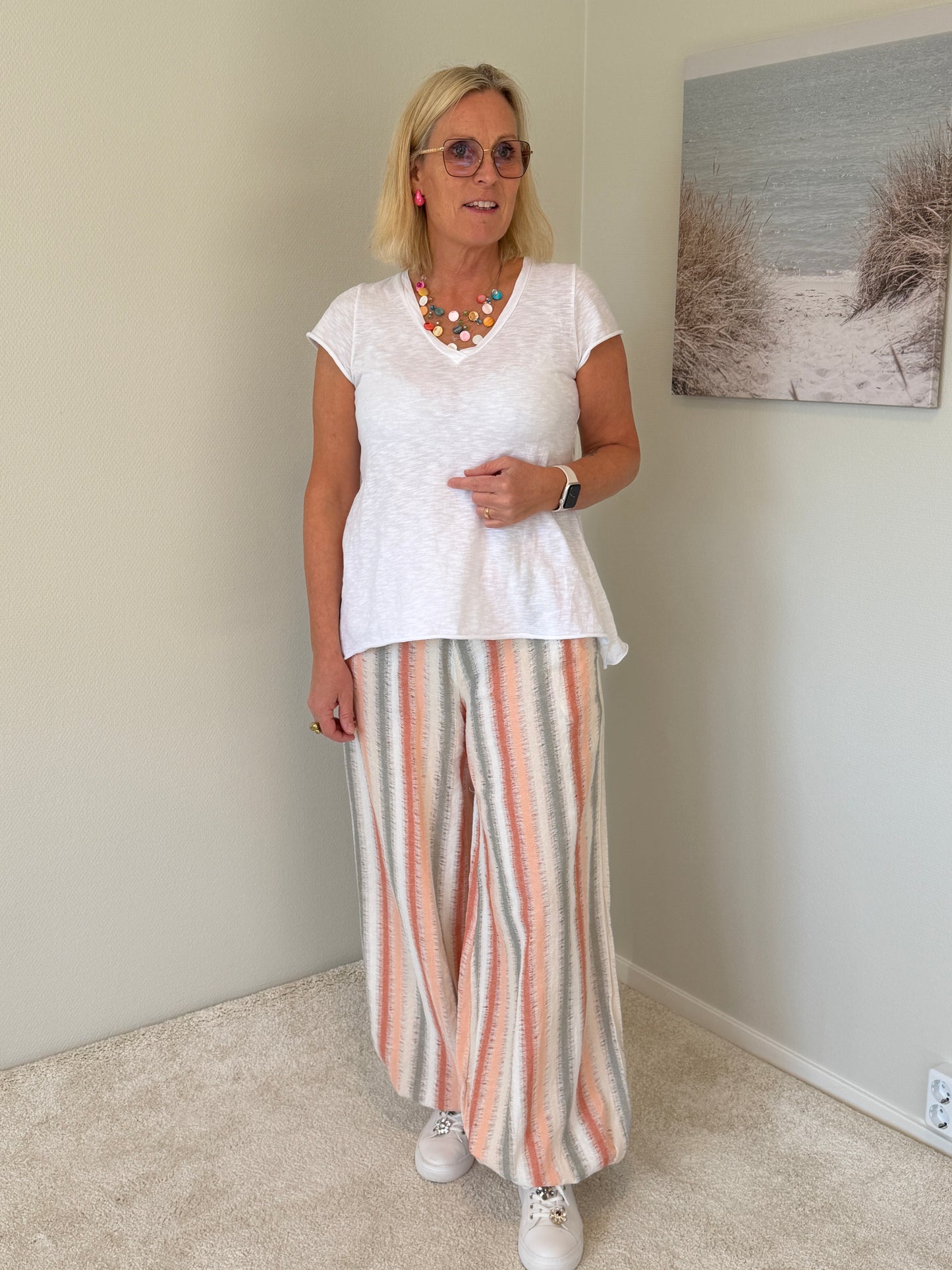 Roma Pant 2-2 Cotton Summer Stripe (Stripe)