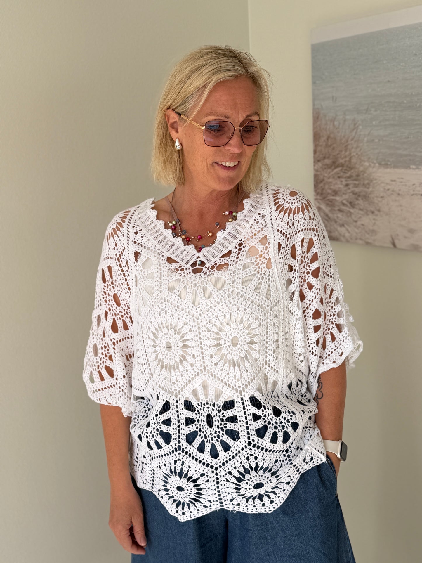 Virkad Topp (White)