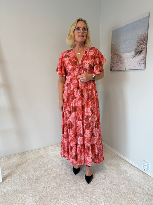 Bao Bao Dress (Red/Pink Flower)