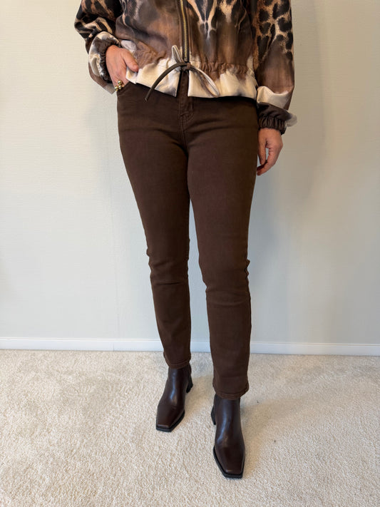 Jeans Straight Leg (Brun)