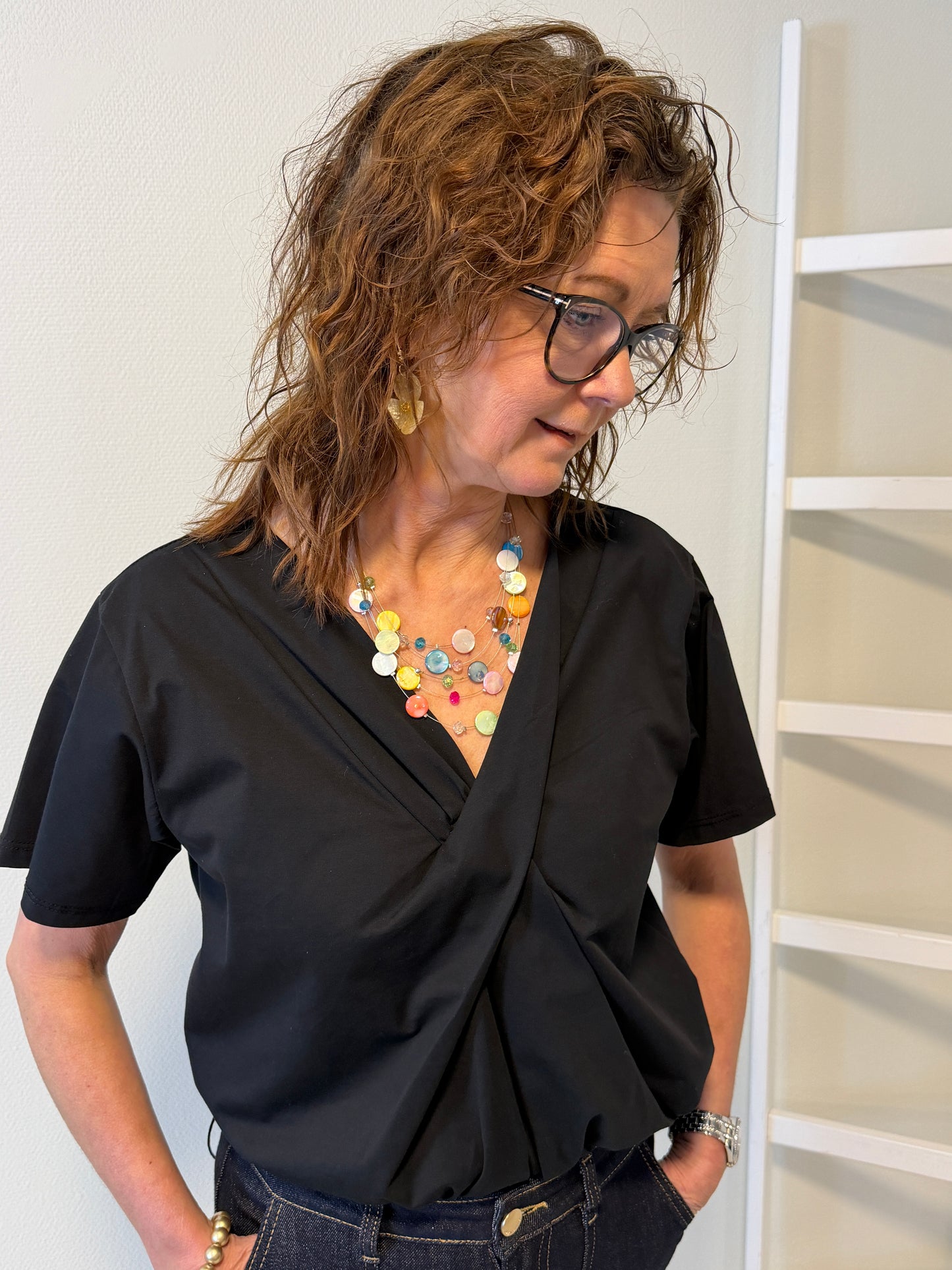 Draperad Bomullstopp (Svart)
