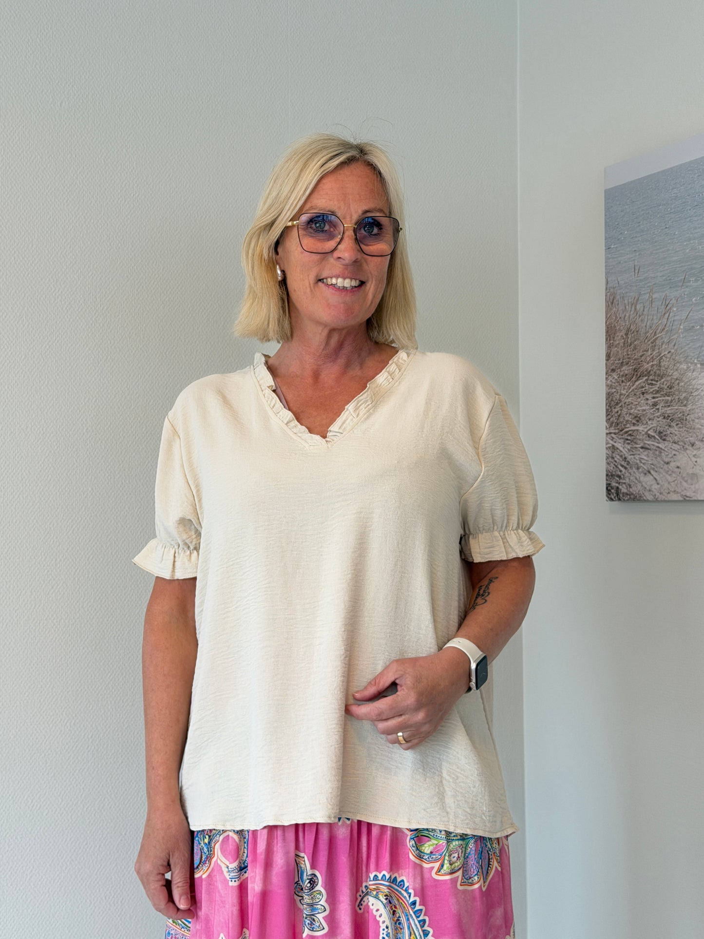 Topp Med Volang (Beige)