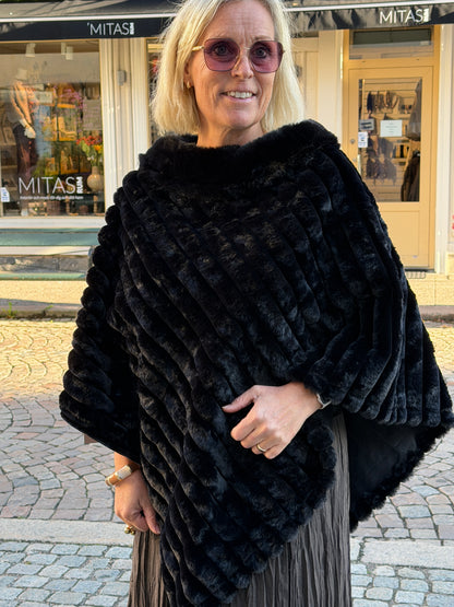 Ellie Pälsponcho (Svart)