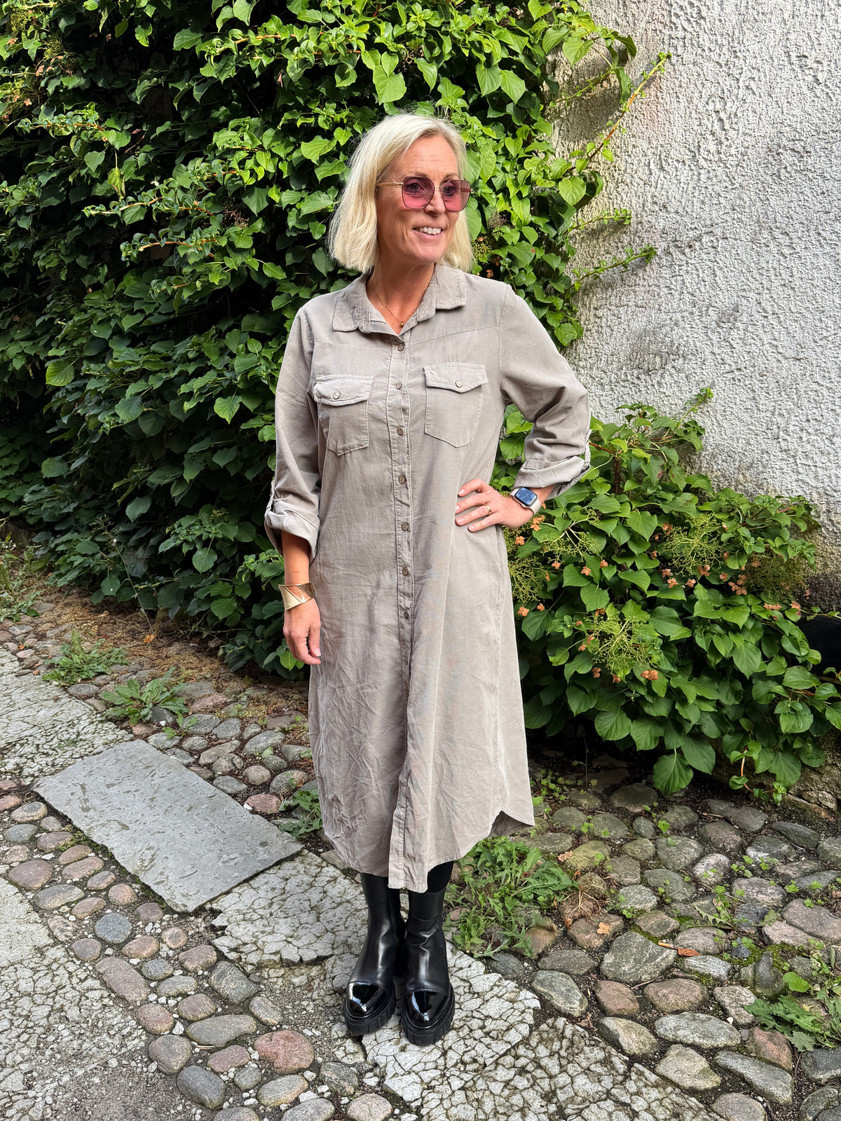 Skjortklänning (Taupe)
