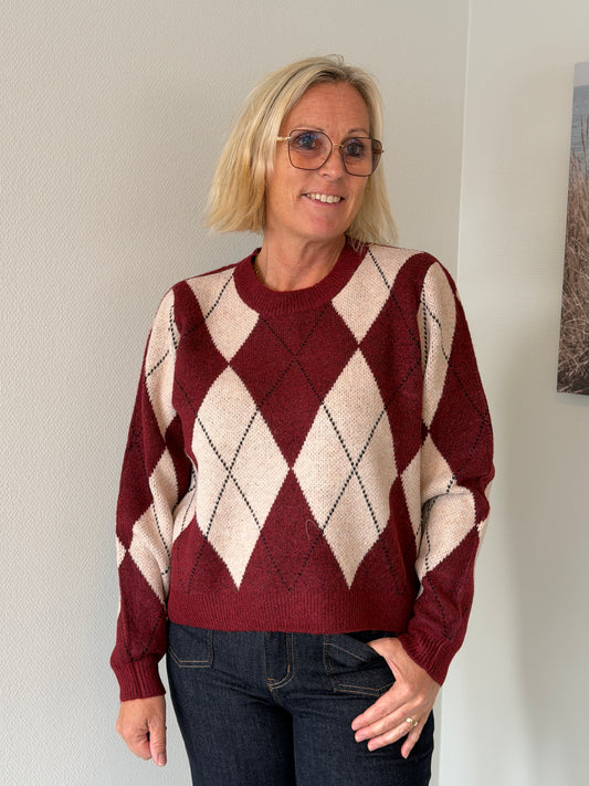 Cuargyle Pullover (Red)