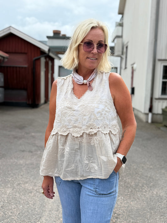 Spetslinne (Beige)