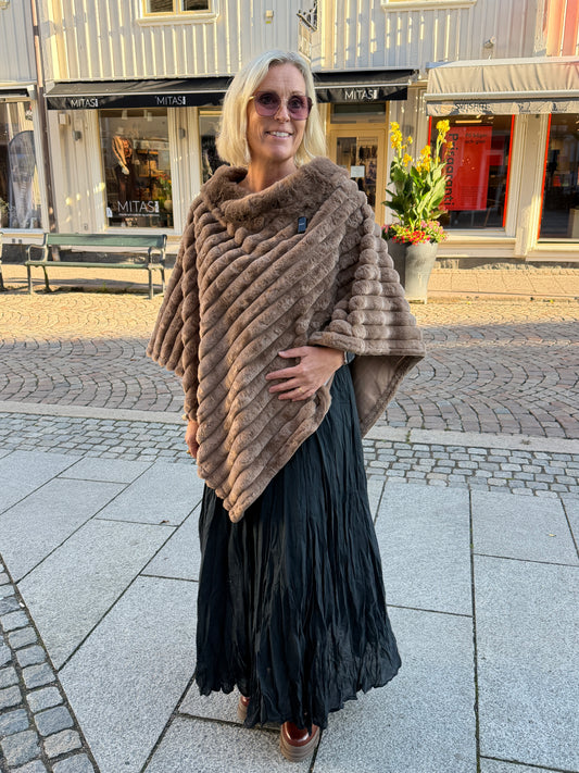 Ellie Pälsponcho (Taupe)