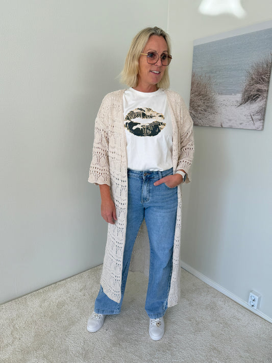 Virkad Kaftan (Beige)