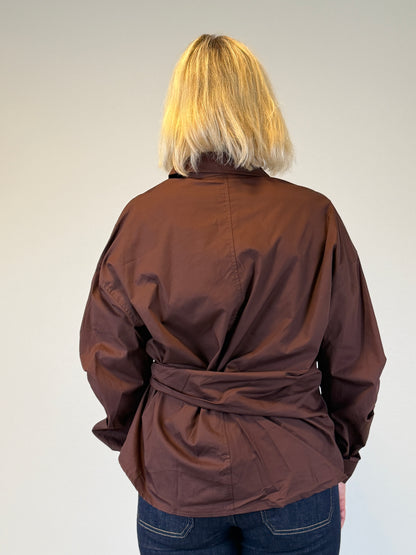 Blus Med Knyt (Brun)