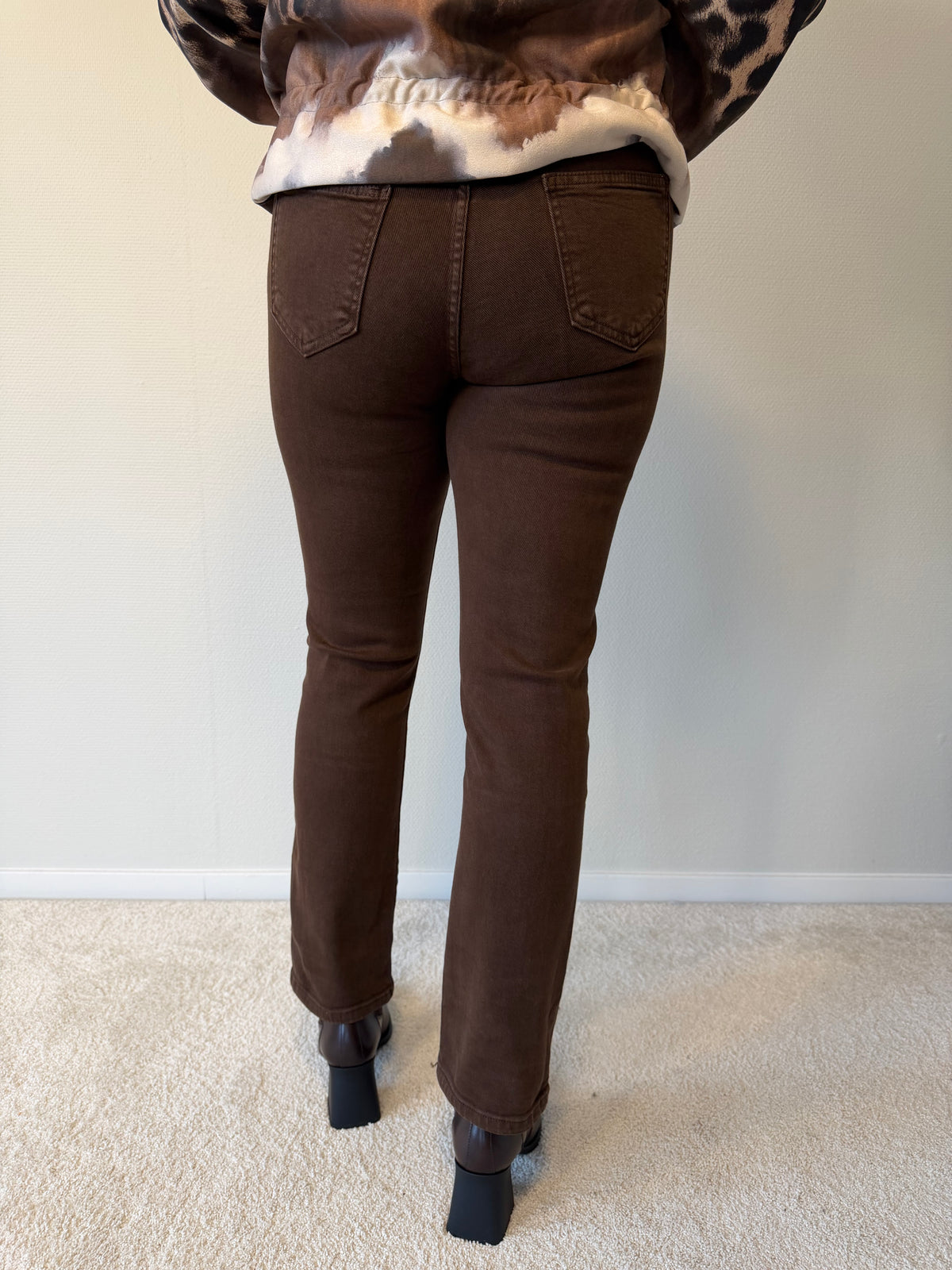 Jeans Straight Leg (Brun)