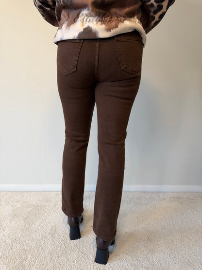 Jeans Straight Leg (Brun)