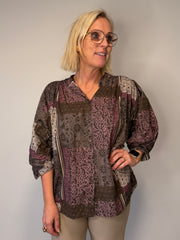 Blus Pingvinärm (Rosa/Brun)