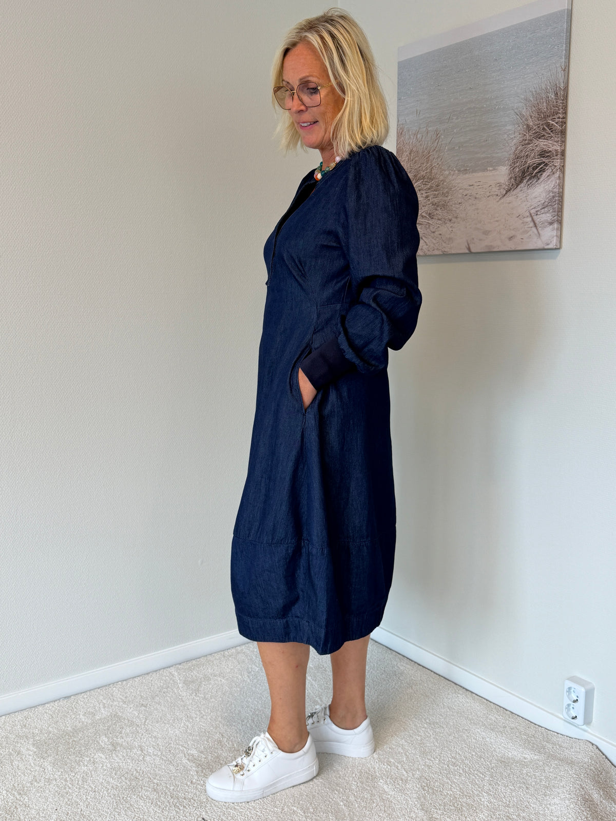 Cuallura Arpa Rib Dress (Blue)