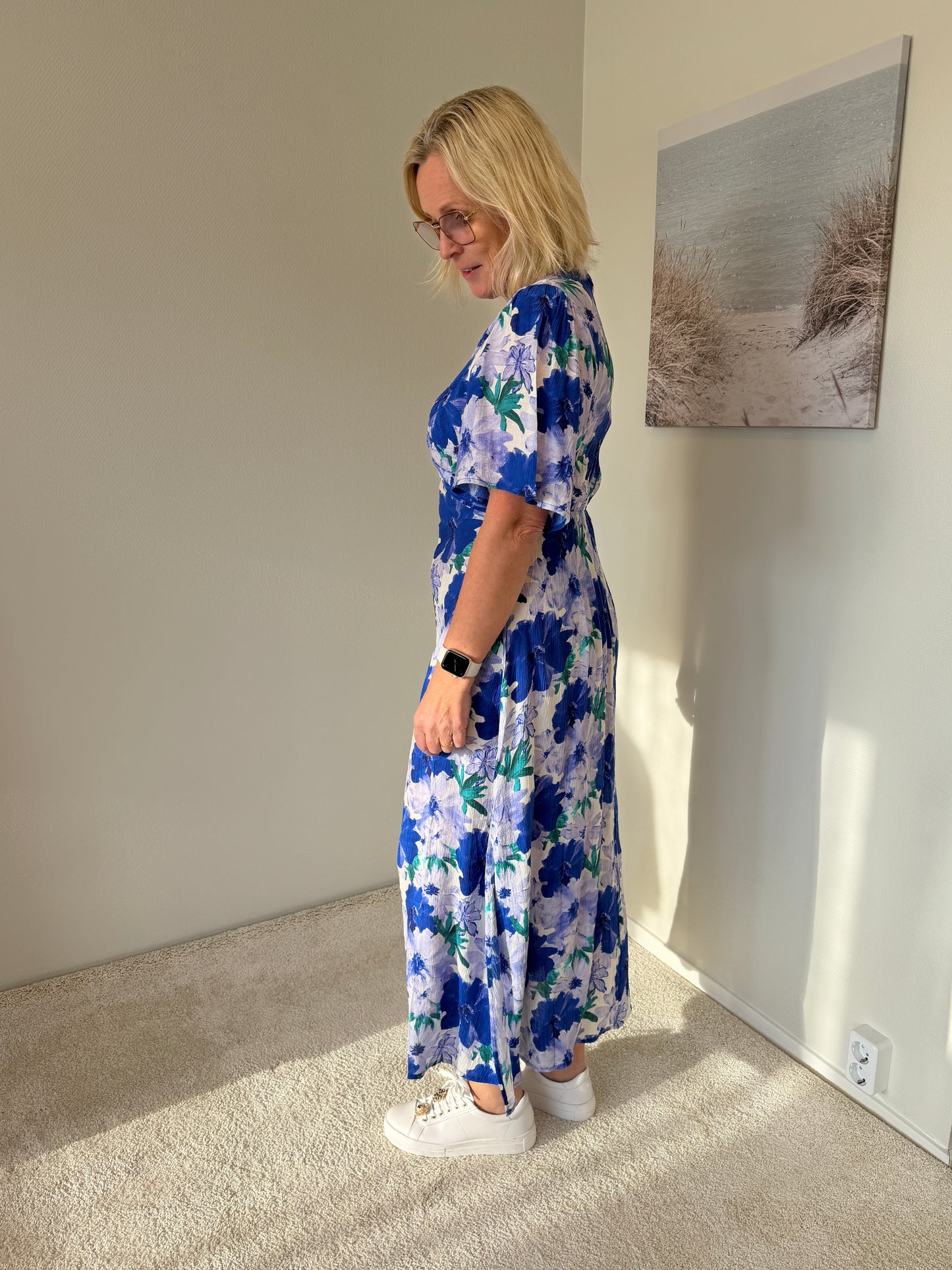 Klänning Kate Blommor (Blå)