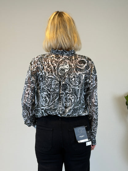 Blus Med Glitter (Svartvit)