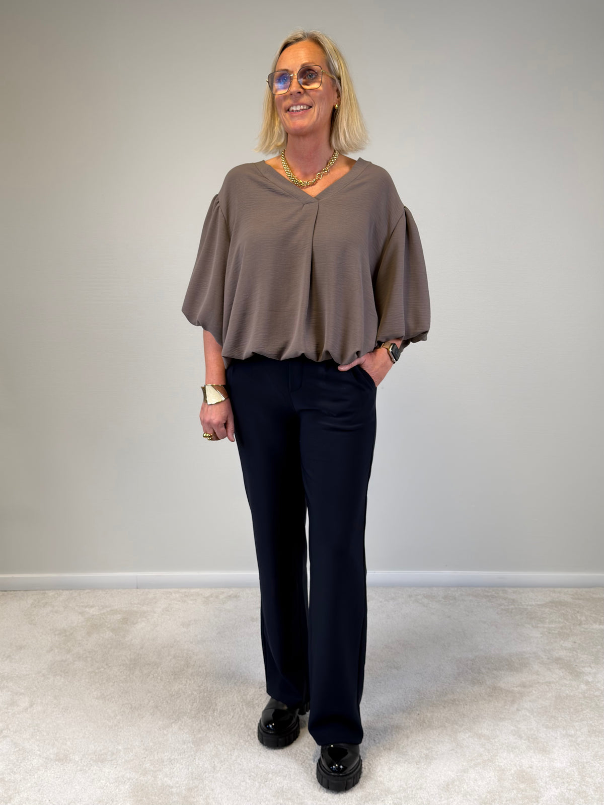 Jeans Straight Leg (Svart)