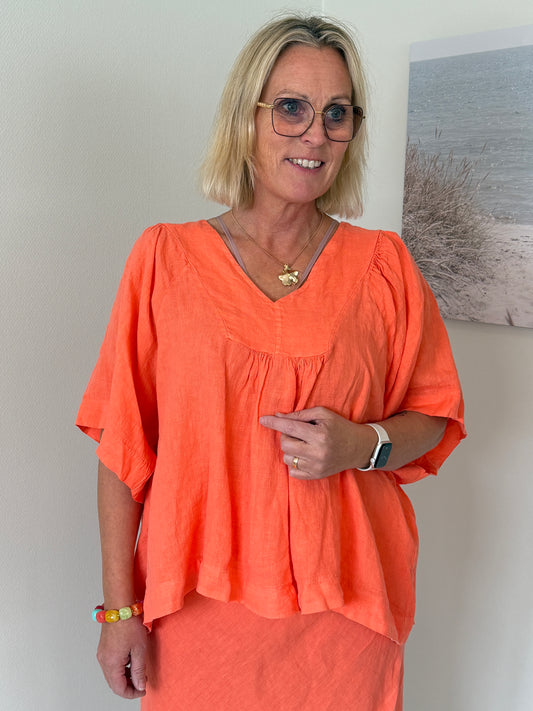 Linnetopp Med V-Ringning (Orange)