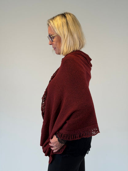 Poncho (Burgundy)