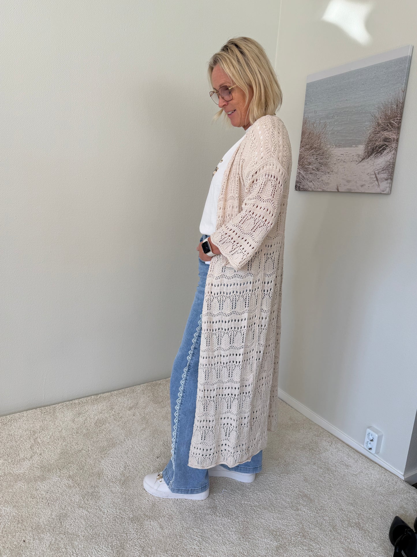 Virkad Kaftan (Beige)