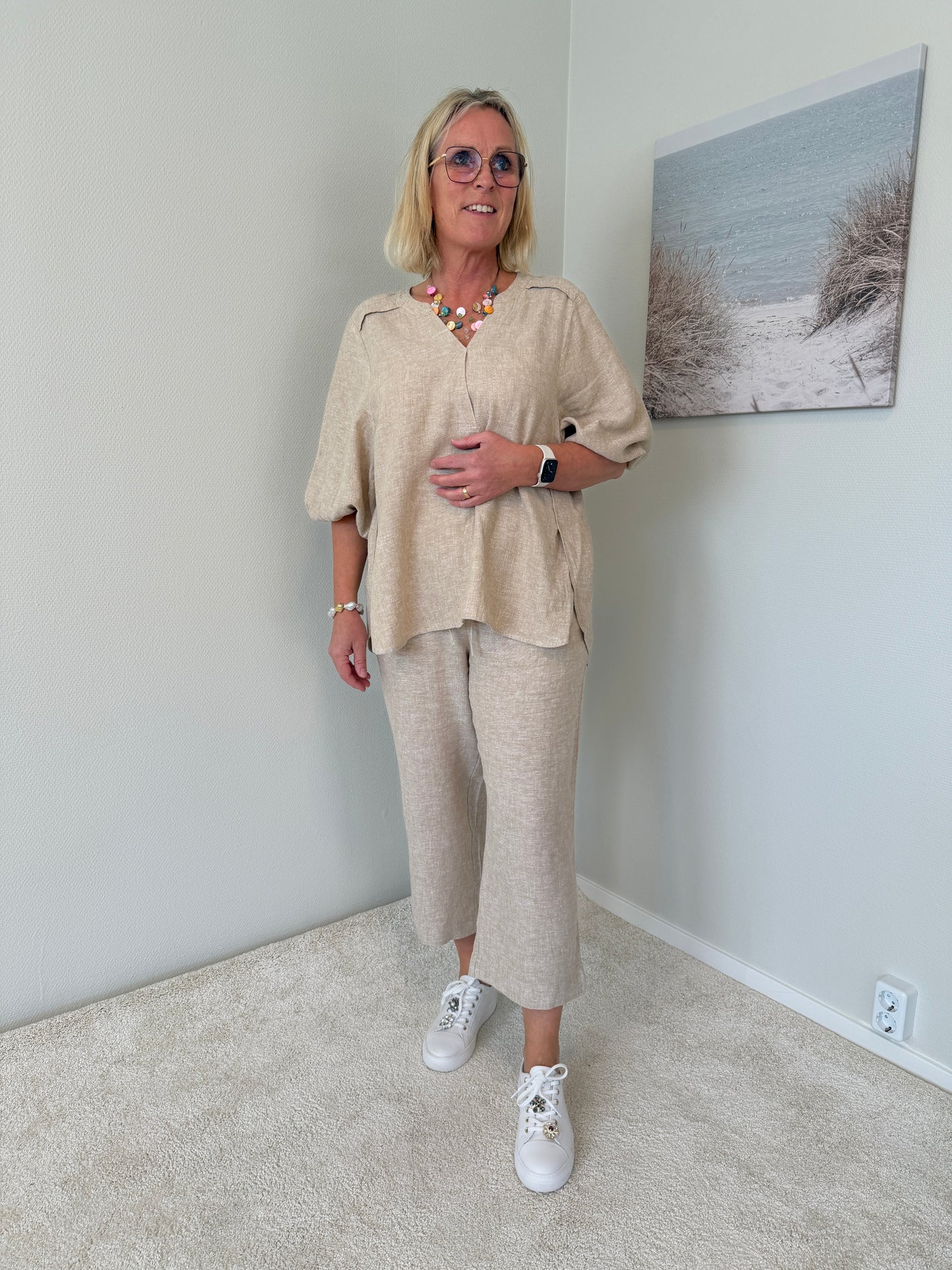 Fqlava-Blouse (Sand melange)