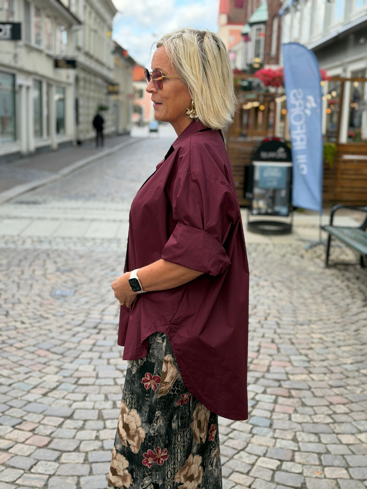 Charlotta Skjorta Enfärgad (Wine)