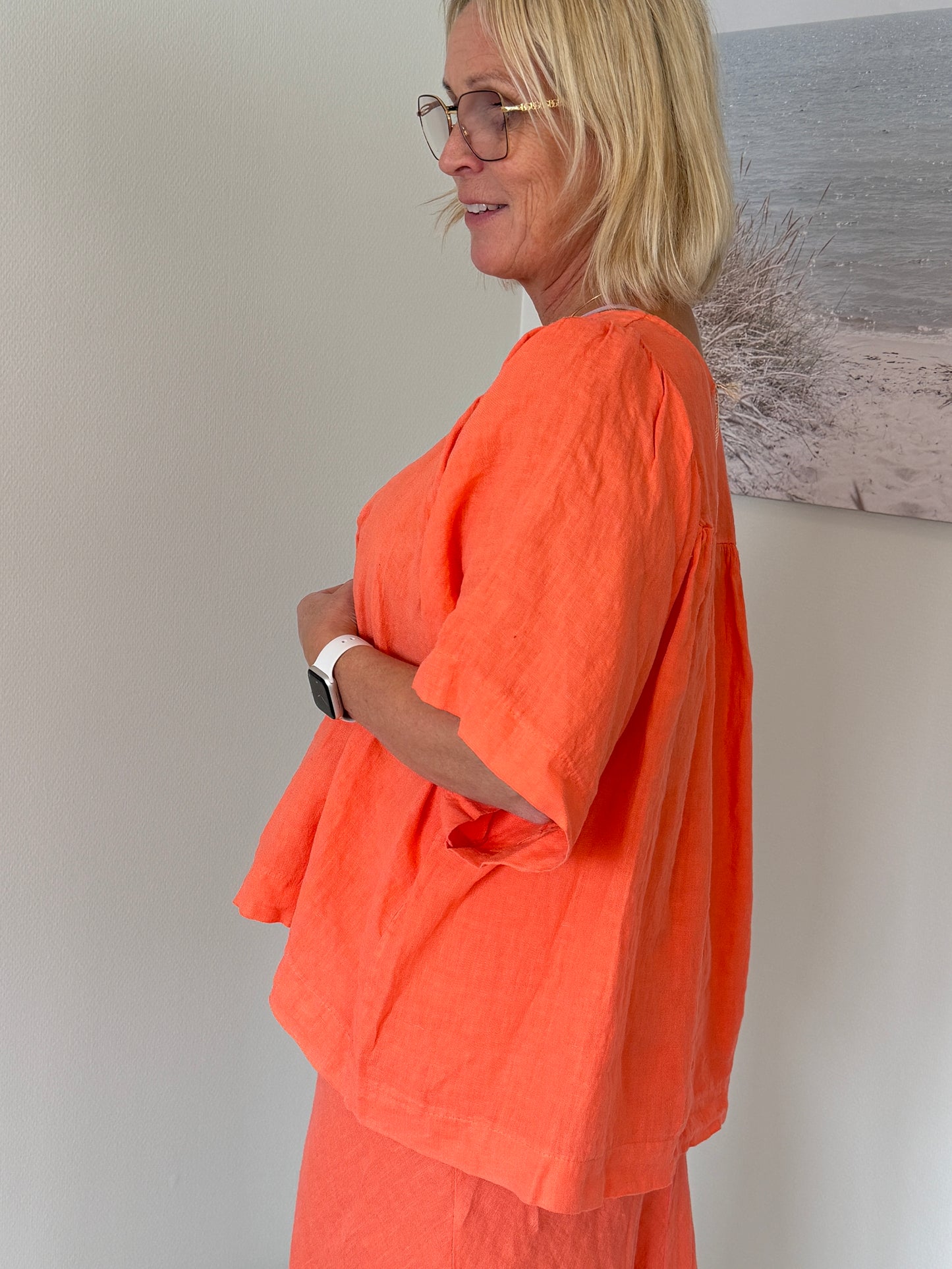 Linnetopp Med V-Ringning (Orange)
