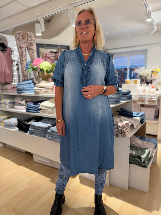 Klänning Tencel Os  M.Wash (Blå)