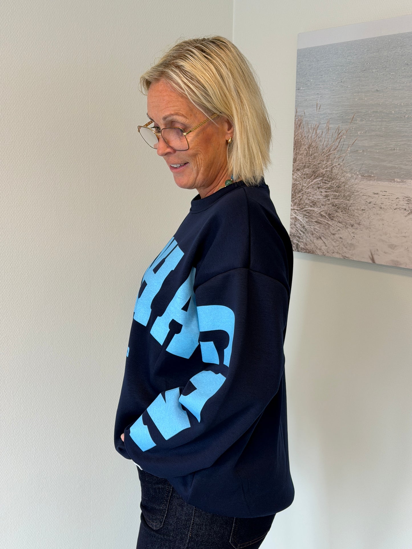 Mdchibiscus Sweatshirt (Navy/Sky)