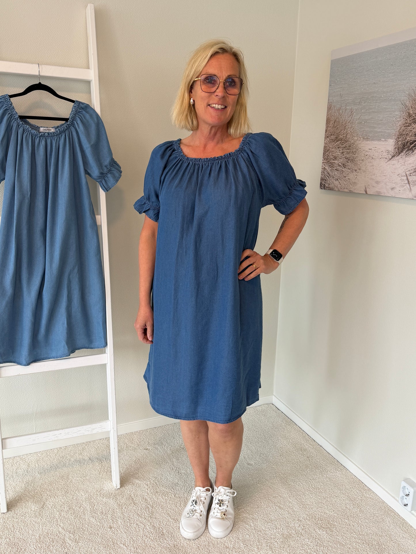 Tunika Denimlook Mörk (Mörkdenim)